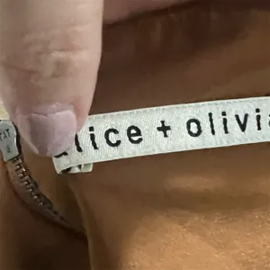 Alice + Olivia Skirt Womens Size 8 Brown Mini Back Zip Solid Minimalist thumbnail 3