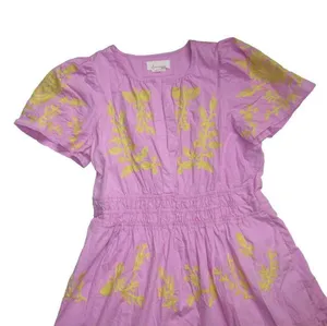 Anthropologie NWT Somerset Maxi in Pink Embroidered Edition Dress L thumbnail 7