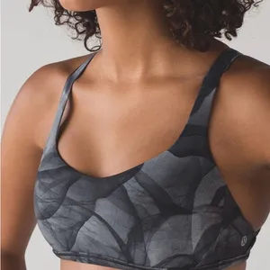 Lululemon Athletica Gray Patterned Sports Bra size 6 thumbnail 3
