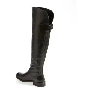 Hinge Over the Knee Leather tall boots In Black Size 7.5 Equestrian Bohemian thumbnail 14