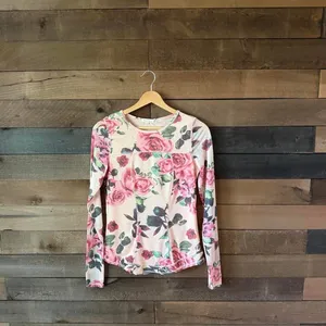 Shop Stevie Floral Mesh Long Sleeve Top Rose Print Fairy Grunge Y2K thumbnail 2