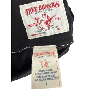 NWT True Religion Eva Pant Black Athletic Hook Up Flare Leggings Size Large thumbnail 4