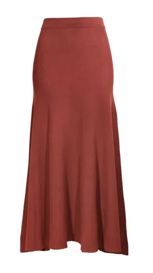 NWT Peruvian Connection Poppy Julep Skirt Coral Midi Pima Cotton XL thumbnail 1