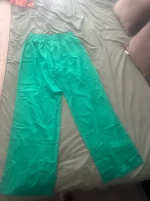 Green polyester women flare pants Size L thumbnail 2