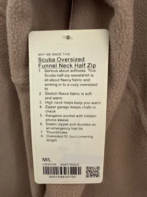 Lululemon Scuba Oversized Funnel Neck Half-Zip thumbnail 3