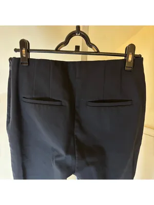 Loft EUC Women's Black Side Zip High Waist Straight Leg Pants Size 6T thumbnail 5