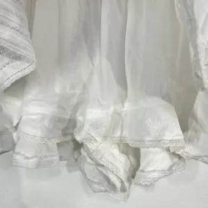 Aerie Rock 'n' Ruffle Skort White Size XS Boho Smocked‎ Tiered Cotton Coquette thumbnail 8