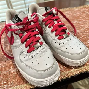 Vintage Nike Air Force 1 Quilted Pink Sneakers Size 8 thumbnail 7