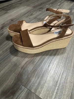 Steve Madden Brown Suede Platform Ankle Strap Sandals thumbnail 3
