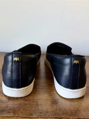Birdies The Swift Black Leather Slip On Sneakers Women’s Size 10 Loafers thumbnail 3