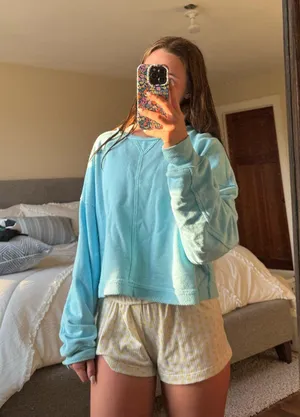 Cropped crew neck Blue Size M thumbnail 1