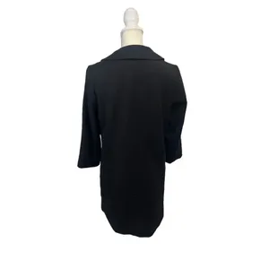 Banana Republic Women's Black Overcoat Size Small 3/4 Sleeve‎ Mid-Length Elegant thumbnail 4