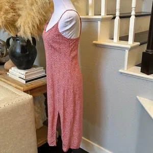 Abercrombie Red Floral Slip Dress, Size Small thumbnail 4