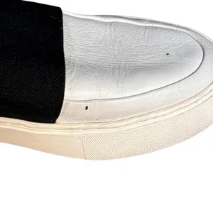 UGG Chayze White Leather Slip On Sneakers Black Strap Size 8‎ Casual Minimalist thumbnail 10