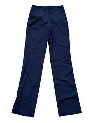 American Tall Freedom Flex Slim Straight Leg Dress Pants Navy Blue Women Size 4T thumbnail 1
