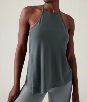 Athleta Explore Tank‎ Gray XXS High Neck UPF 50 Athletic Yoga Top thumbnail 1
