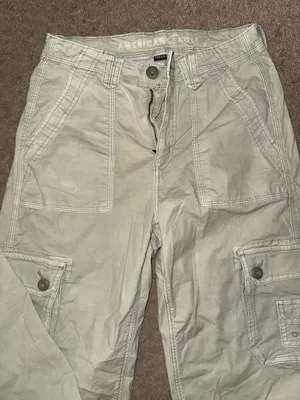American Eagle light green-creme cargo pants thumbnail 2