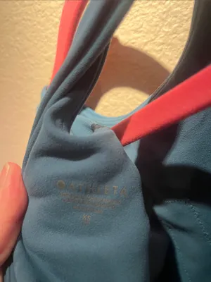 Athleta Women’s Teal Conscious Crop Top Sports Bra Size XS thumbnail 5