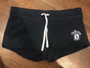 Y2K 2000s Hollister Southern California Mini Micro Sweat Shorts Navy Blue Large thumbnail 1