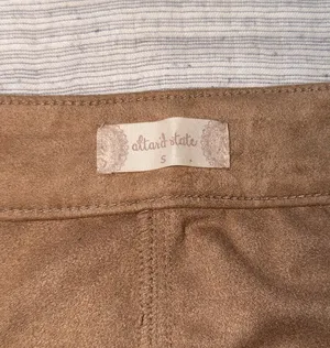Altar'd State Skirt Suede Mini tan thumbnail 3