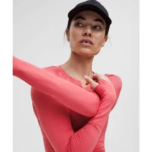 Lululemon Swiftly Tech Long-Sleeve Shirt 2.0 Waist Length Desert Red Size 8 thumbnail 9