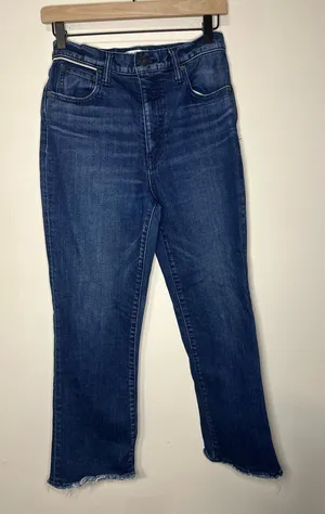 Moussy vintage designer made in Japan raw hem medium wash jeans size 27 thumbnail 1