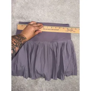 Quince Women Court Sport Pleated Tennis‎ Mini Skirt Moonlit Gray Xs thumbnail 7