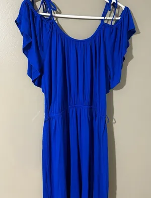 Express Blue Flutter Sleeve‎ Sundress thumbnail 1