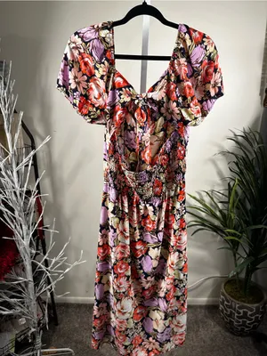 Lila Rose X199. floral dress with tie back thumbnail 2