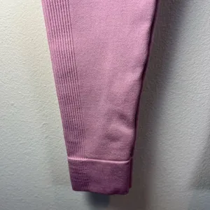 Set Active Sculptflex Ribbed Seamless Leggings Lilac Purple Athletic Gym Sz XS/S thumbnail 4