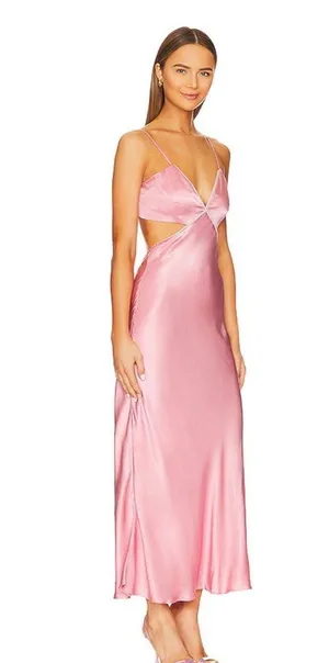 NWT Bardot Rome Diamonte Slip Dress in Blush Pink, size 6 thumbnail 2