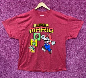 Super Mario Bros Adventure Video Game Red T-Shirt 2XL thumbnail 1