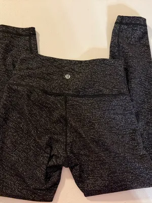 lululemon wunder under fleece heather gray leggings size 6 thumbnail 1