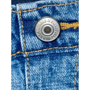 Abercrombie & Fitch Ankle Straight Maternity Blue Denim Distressed Jeans Sz 27 4 thumbnail 5