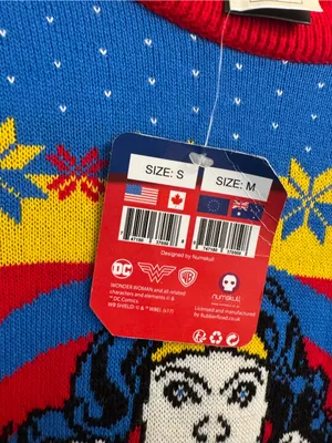 NWT - wonder women ugly Christmas sweater thumbnail 4