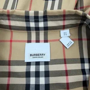 Burberry Giovanna Vintage Check Poplin Cotton Shirt Dress Beige Size 4 thumbnail 15
