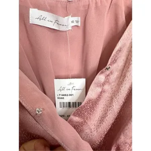 All in Favor‎ Shirt Womens Jacquard Surplice Cami Pink Size XS NWT thumbnail 3