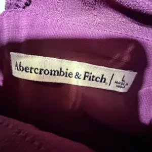 Abercrombie & Fitch Burgundy Babydoll Mini Dress Long‎ Sleeve Size L thumbnail 4