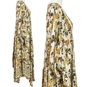 Free People Ethereal Dainty Row of Roses Floral Maxi Dress Size Small thumbnail 8