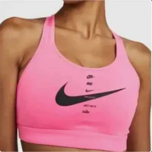Nike Swoosh Dri-Fit Training Running Vibrant Pink Sports Bra Size Small thumbnail 1