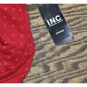 NWT INC International Concepts Floral Mesh Thong Bodysuit Crimson Leaf Red L thumbnail 6