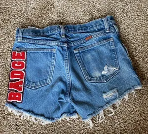 Wisconsin Badgers Custom Made Jean Shorts thumbnail 2