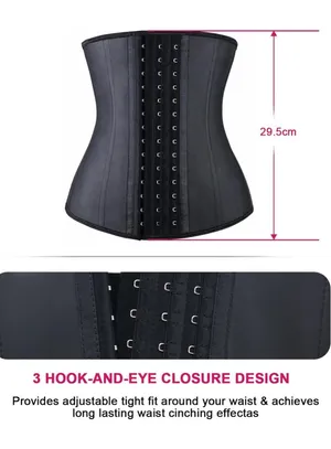 YIANNA Black Latex Underbust Sport Waist Trainer thumbnail 2