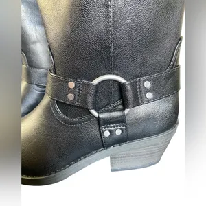 Universal Threads Black Knee High Boots Harness Buckle Riding Boots Women 7 thumbnail 4