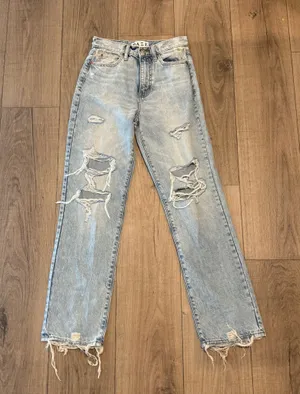 Lulus Daze Denim Jeans High Rise Distressed thumbnail 1