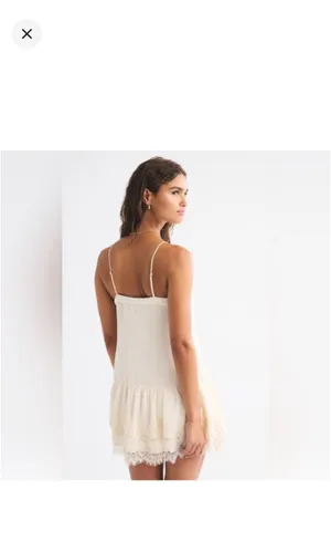 Abercrombie Cream Lace Trim Mini Dress thumbnail 2