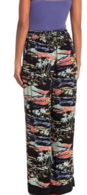 Free People Brand New Blue Lagoon Print Pants thumbnail 4