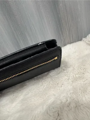 Michael Kors Black Saffiano Zip Wallet with Gold thumbnail 3