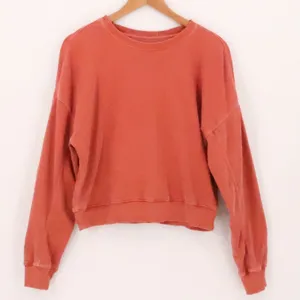 Madewell French Terry Sweatshirt Womens Size M Coral Orange Pullover Relaxed thumbnail 1