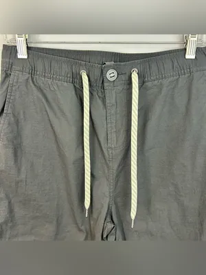 Vuori Gorpcore Ripstop Wide Leg Charcoal Grey Organic Cotton Pants Size Medium thumbnail 5